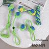 Two-Color Dog Chew Toys Set, Teething Sticks, Teeth-Cleaning, Training Rope for Pets