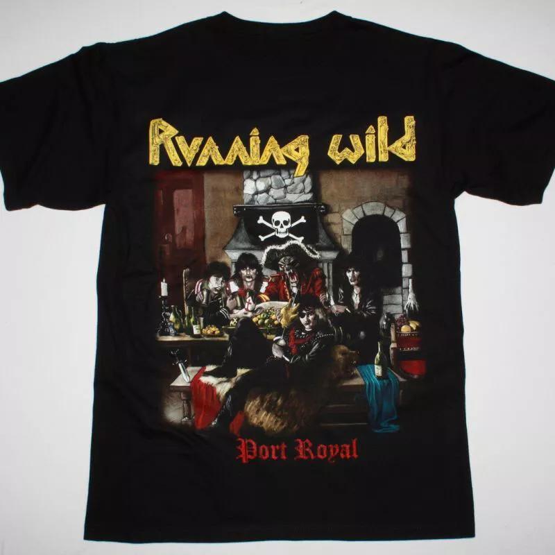 SALE RUNNING WILD PORT ROYAL'88 T-shirt Black Cotton Unisex