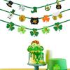 Whimsical Shamrock Irish Banner With Gold Coin Hat For Vibrant Decor Celebration