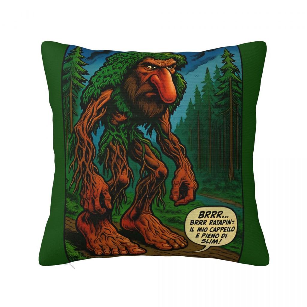 Брр Брр Патапим Итальянская Подушка-Гнилой Мозг Наволочка Полиэстер Чехол для Подушки Декор Мем Наволочка для Подушки-Пледа Домашняя Квадратная 40X40см