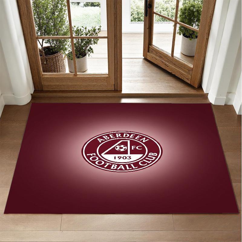Aberdeen FC Design Crystal Velvet Rug Soft Decorative Mat for Bedroom Entrance