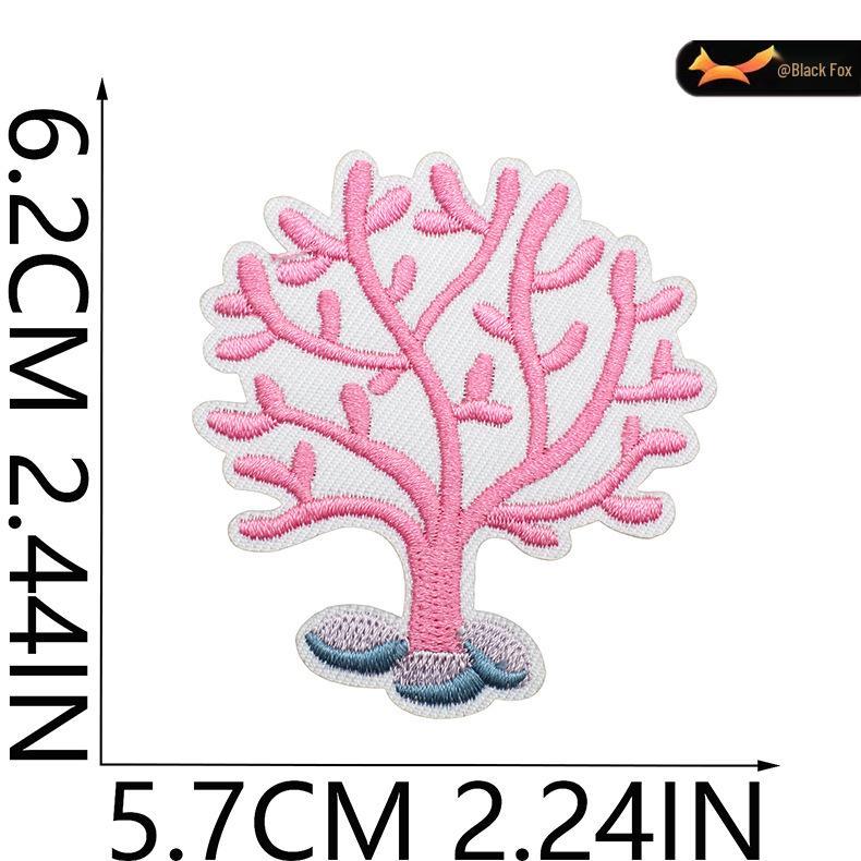 Black Fox Marine Life Cartoon Embroidered Patches for Children's Bags