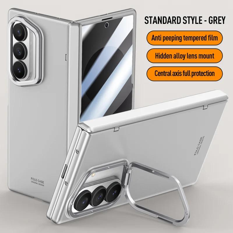 Для Samsung Galaxy Z Fold 8 Ultra С защитной пленкой из закаленного стекла с функцией конфиденциальности Полностью защитный Ультратонкий чехол Пружинный шарнир Крышка держателя камеры