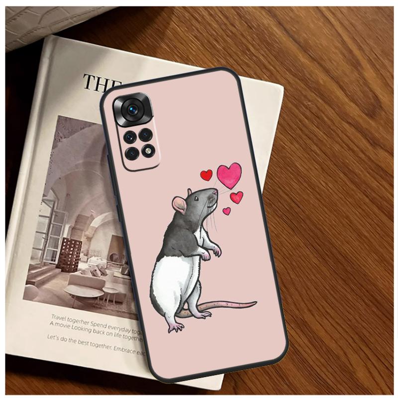 Mouse Rat Case For Xiaomi Redmi Note 13 11 10 9 8 12 Pro Plus 12S 11S 10S 9S 10A 9C 10C 12C 13C Funda