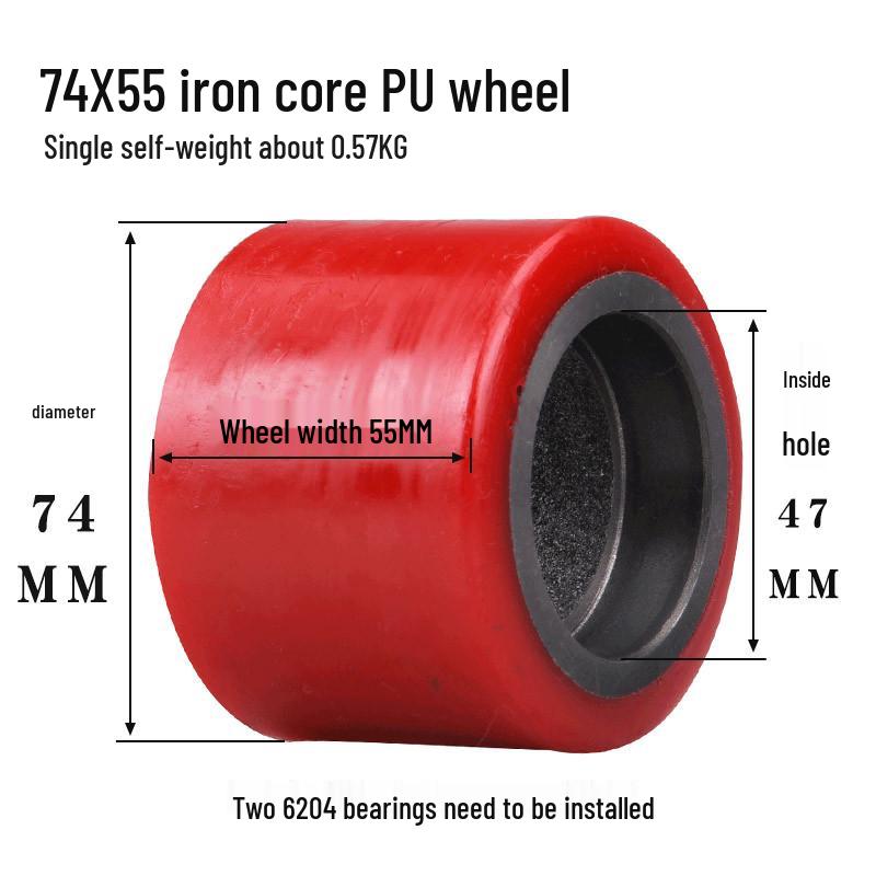 Hydraulic Pallet Truck Nylon Wheels & Iron Core PU Forklift Accessories