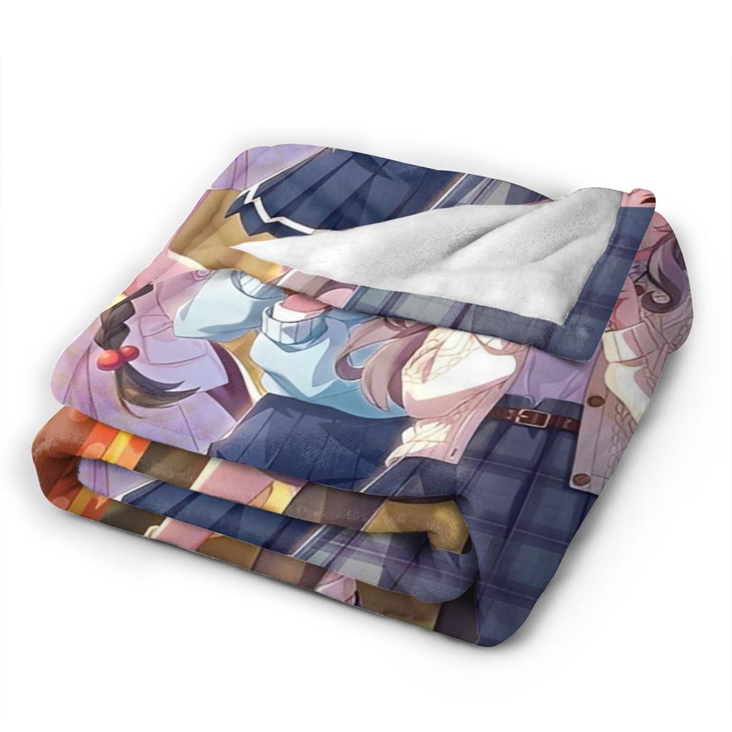 Umamusume Pretty Derby Anime Blankets Velvet All Season Multifunction Super Soft Throw Blanket for Bed Office Bedspreads