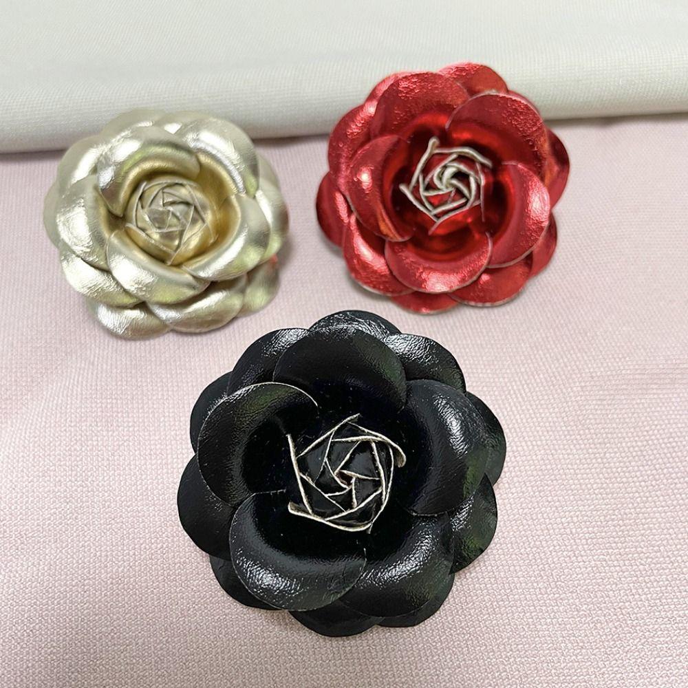 Suit Sweater Coat Camellia Flower Brooches Fabric Handmade Accessories Pin Brooch New Corsage