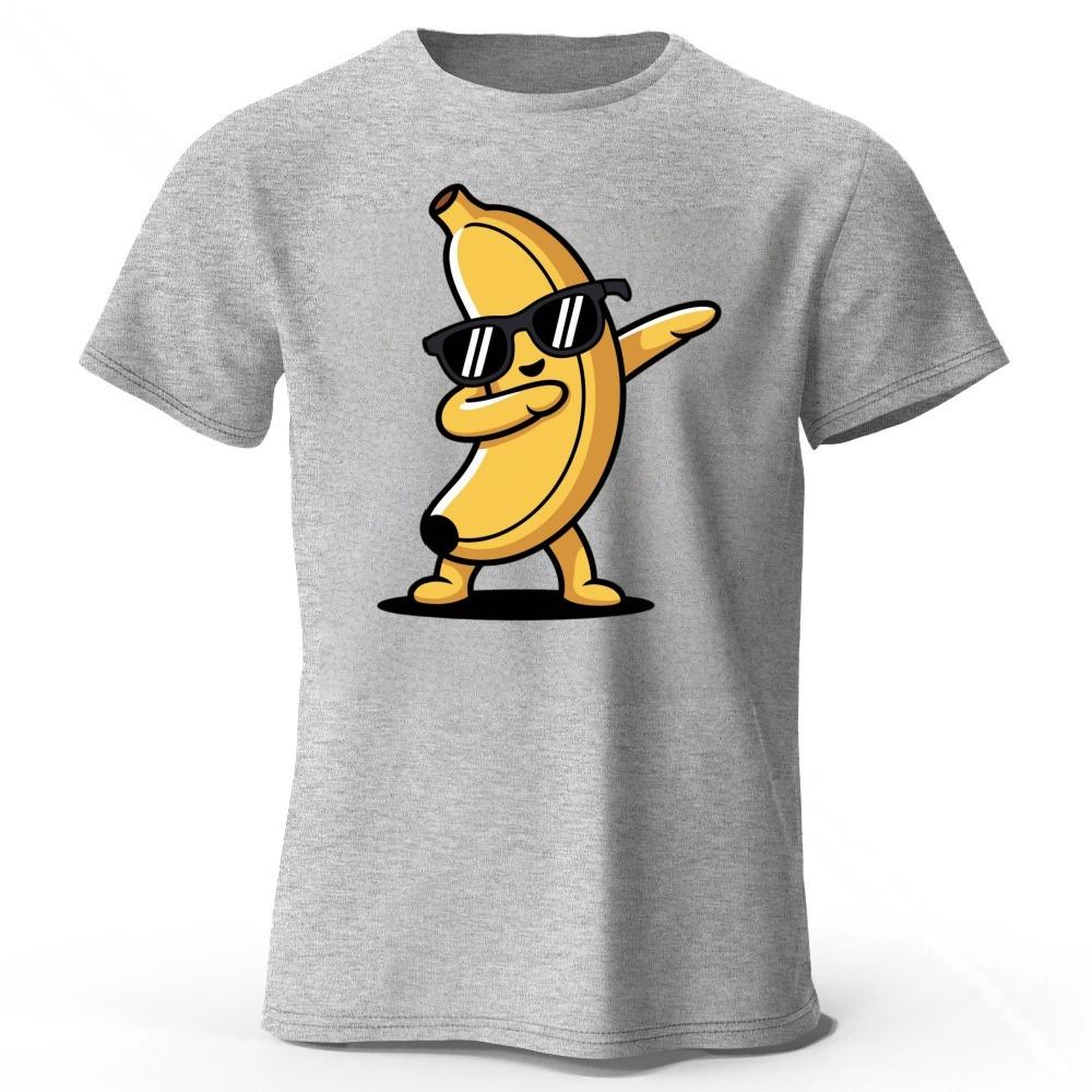 Funny Banana Summer Mens 100 Cotton Tshirt Comfortable Loose Large Size Running Fitness Tshirt Casual Fashion Top