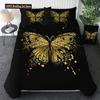 Комплект постельного белья Flying Butterflies, комплект постельного белья из коллекции Butterfly Queen King, полноразмерный, цветной, мягкий, из полиэстера, покрывало