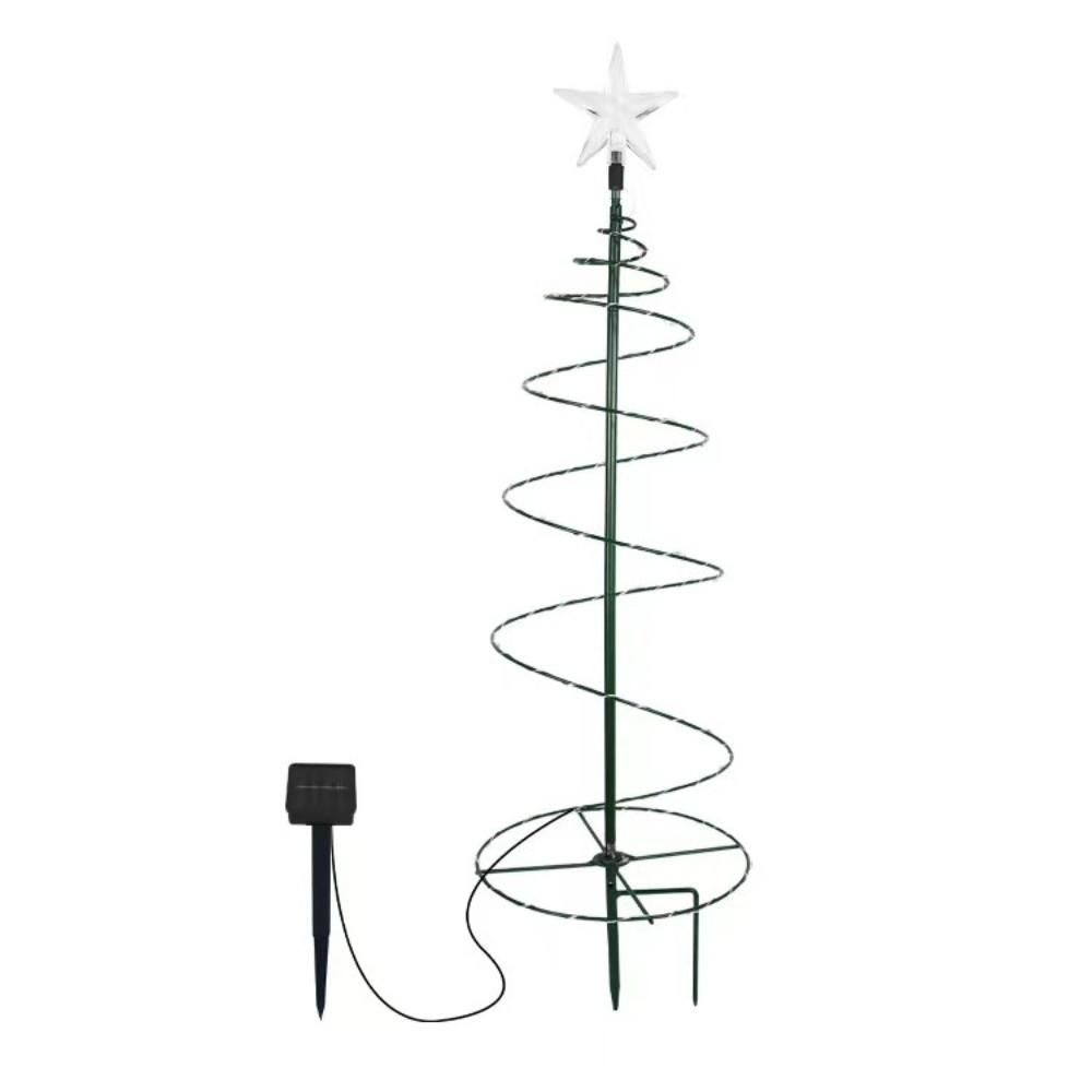 8 Modes Solar Iron Christmas Tree Lights Luminous Warm/Colorful Light Christmas Tree Decorative Lamp Waterproof LED