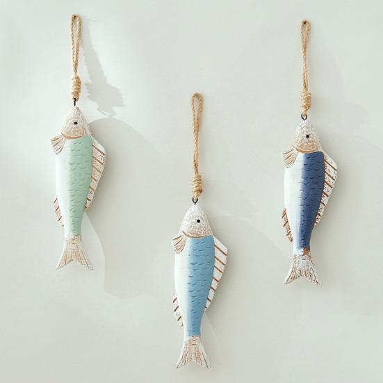 Средиземноморский Винтажный Деревянный Декор Рыба Фермерский Дом Рустик Морской Дом Ресторан Настенное Искусство