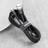 Baseus Cafule Series USB to USB-C Durable Nylon Cable, Quick Charge 3.0, 2A, 2M, Black-Grey (CATKLF-CG1)