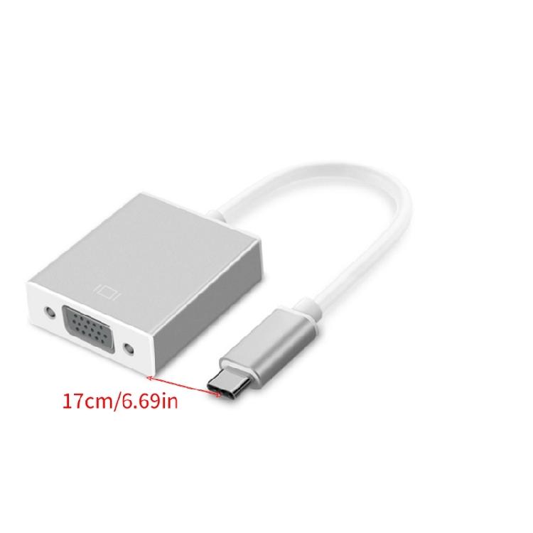Алюминиевый адаптер Type C на VGA 1080P, стабильная передача сигнала, конвертер для проекции, идеально подходит для мониторов и планшетов