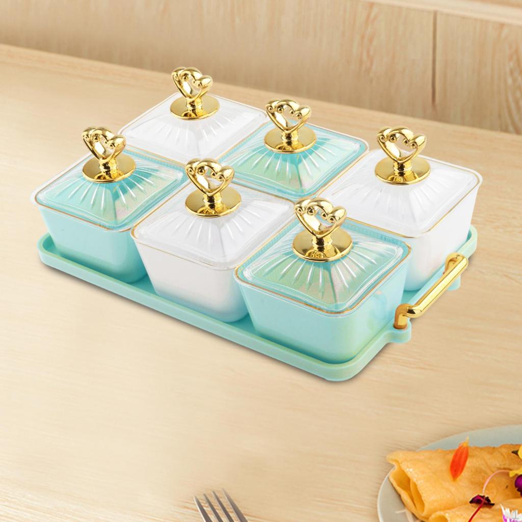 Тарелка для закусок, разделенная на порционные миски для закусок, свадебный декор, многоцелевой поднос для орехов и конфет