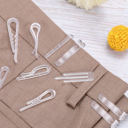 uxcell Durable Plastic Crocodile Clips, 38mm Long, Clear U-Shaped, for Shirt Clips, Ties, Pants, Socks, and Clothes, Pack of 30