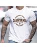 Мужская повседневная спортивная футболка свободного кроя с принтом California West Coast, круглым вырезом и короткими рукавами с 3D-принтом