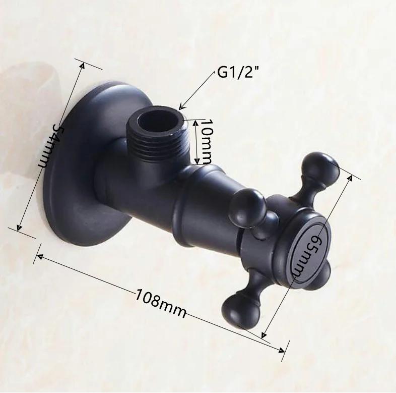 Золотой Новый 1/2" наруж. 1/2" наруж. Латунный Угловой запорный вентиль для ванной комнаты Антикварная отделка Заливные клапаны часть для ванной 5 цветов