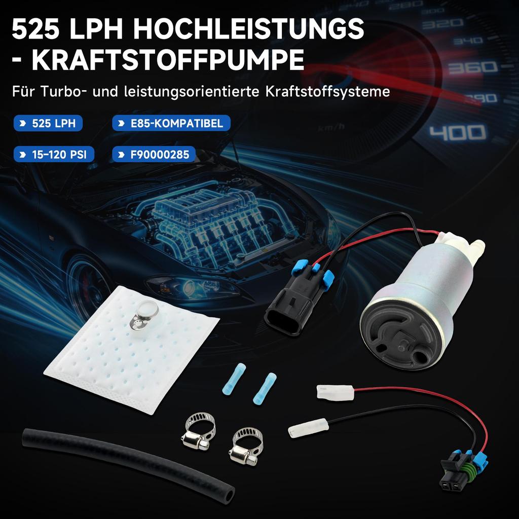 525 л/ч F90000285 Hellcat топливный насос и установочный комплект E85 совместимый подходит Walbro TI Generic