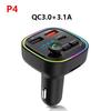Bluetooth Автомобильный FM-трансмиттер с MP3-плеером P4 и быстрой зарядкой QC3.0