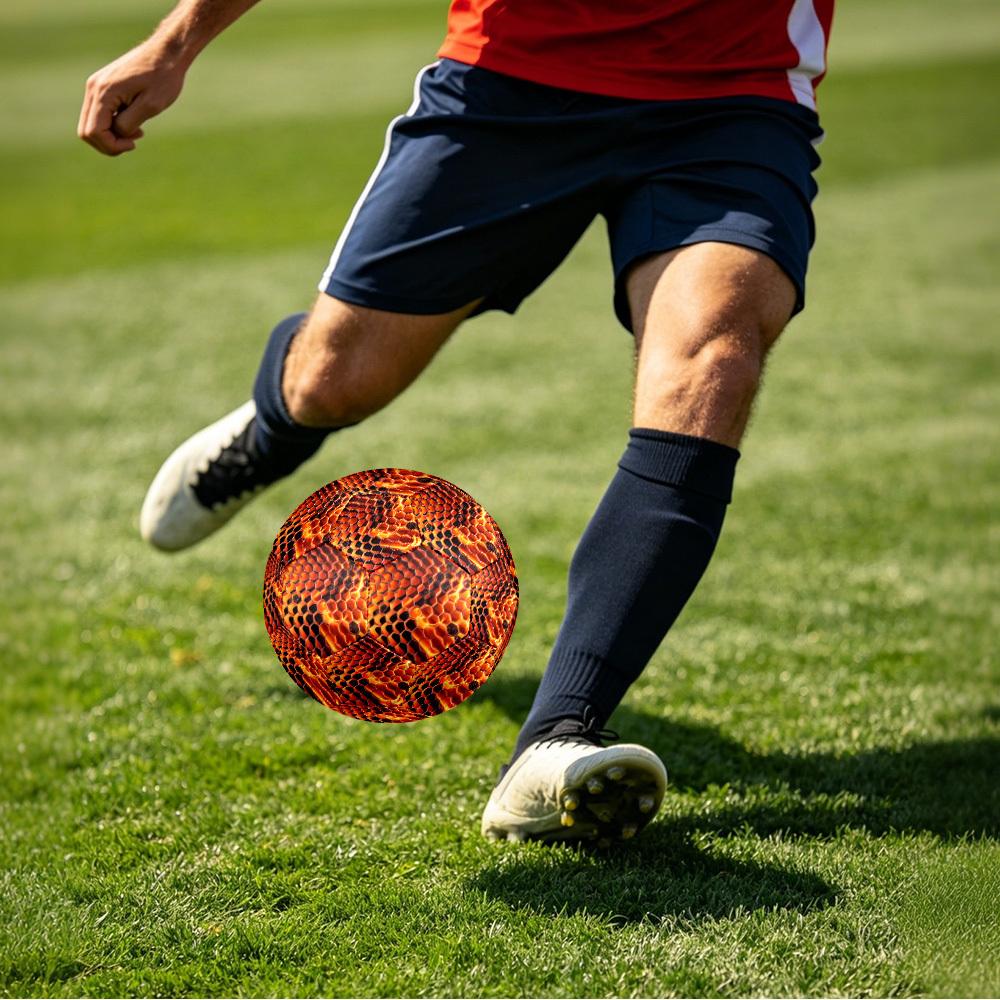 1pc Honeycomb Fire Size 5 Soccer Ball Professional Match Training Football Indoor &Outdoor Sports Ball Lightweight Durable c6517