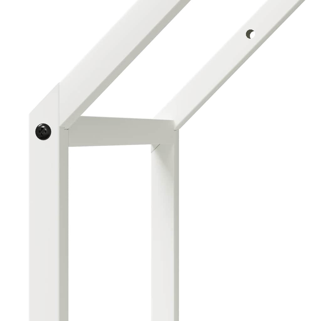 Firewood Rack White 40x25x60 cm Cold Rolled Steel
