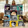 1PC Mafalda Outdoor Blanket Lightweight Flannel, Soft & Warm, All-Season Use for Sofa, Outdoor, Camping, Living Room, Office29