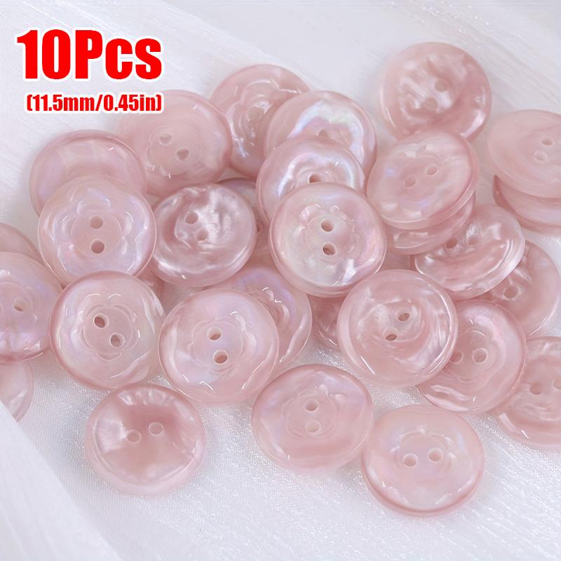 10 ШТ. Мерцающая детская вязаная блузка с пуговицами в виде ракушек Круглая цветочная 11,5 мм/15 мм