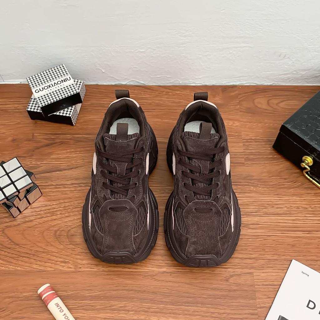 Новые ретро кроссовки Grape Mom для женщин, маленькие женские туфли на толстой подошве, увеличивающие рост, нишевая спортивная обувь для женщин