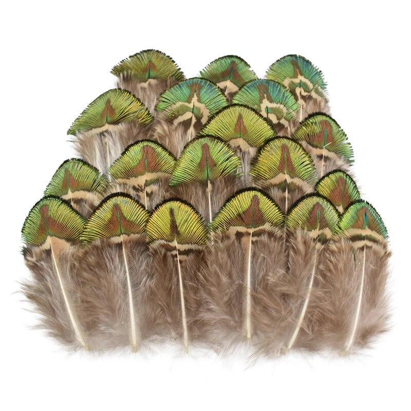 Natural Small Gold Peacock Feathers for Jewelry Making Creation Crafts 3-7cm DIY Handicraft Accessories Feather Carnaval Plumes