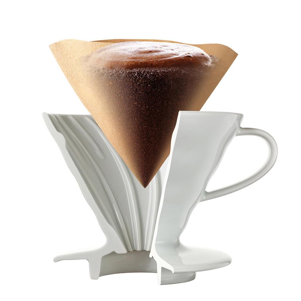 Бумажный фильтр HARIO V60 02 Вт Белый на 1–4 чашки 100 шт. Сделано в Японии VCF-02-100W