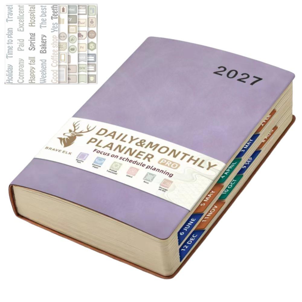 12 Months 2027 Schedule Planner Notepad English To-do List Notebook Diary Writing Pads Stationery