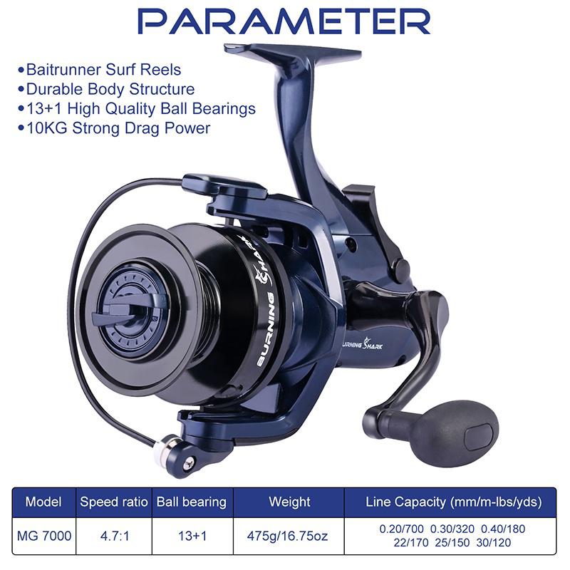 Carp Spinning Reel 13+1 Shielded Stainless Steel BB Carbon Fiber Drag for Live Liner Bait Fishing