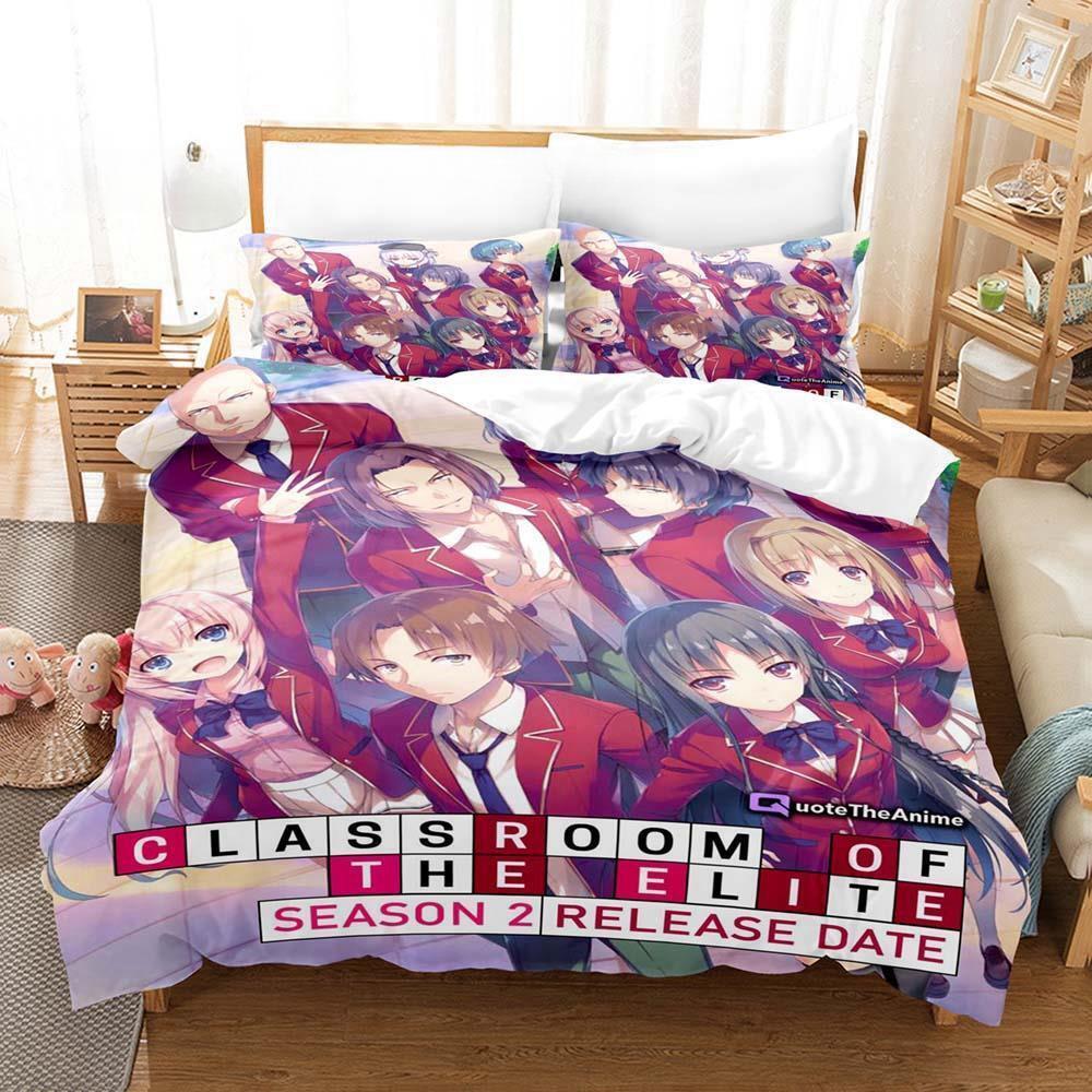 Постельное белье Класс Превосходства Односпальный Полуторный Двуспальный Кинг-сайз Комплект постельного белья Взрослый Детский Спальня Комплекты пододеяльников 3D-печать Аниме