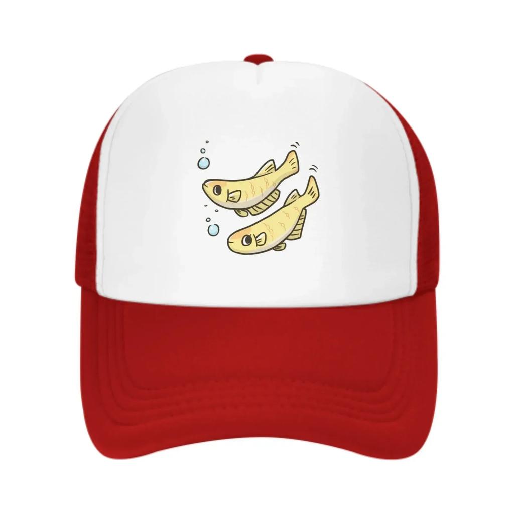 Two Yellow Fishes Baseball Caps Fashion Trucker Hat Unisex Mesh Caps for Women Unisex Outdoor Leisure Travel Neutral Sunshade