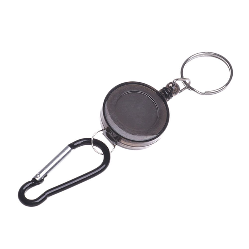 Carabiner Safety Coil Badge Retractable Key Chain ID Card Holder Keychain Pendant Fishing Key Ring