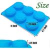 Round Sunflower Soap Molds, 2 Pack 6 Cavity Cylinder Daisy Flower Silicone Molds For Making Hot Chocolate Bomb, Cake, Jelly, Soap, Lotion Bars