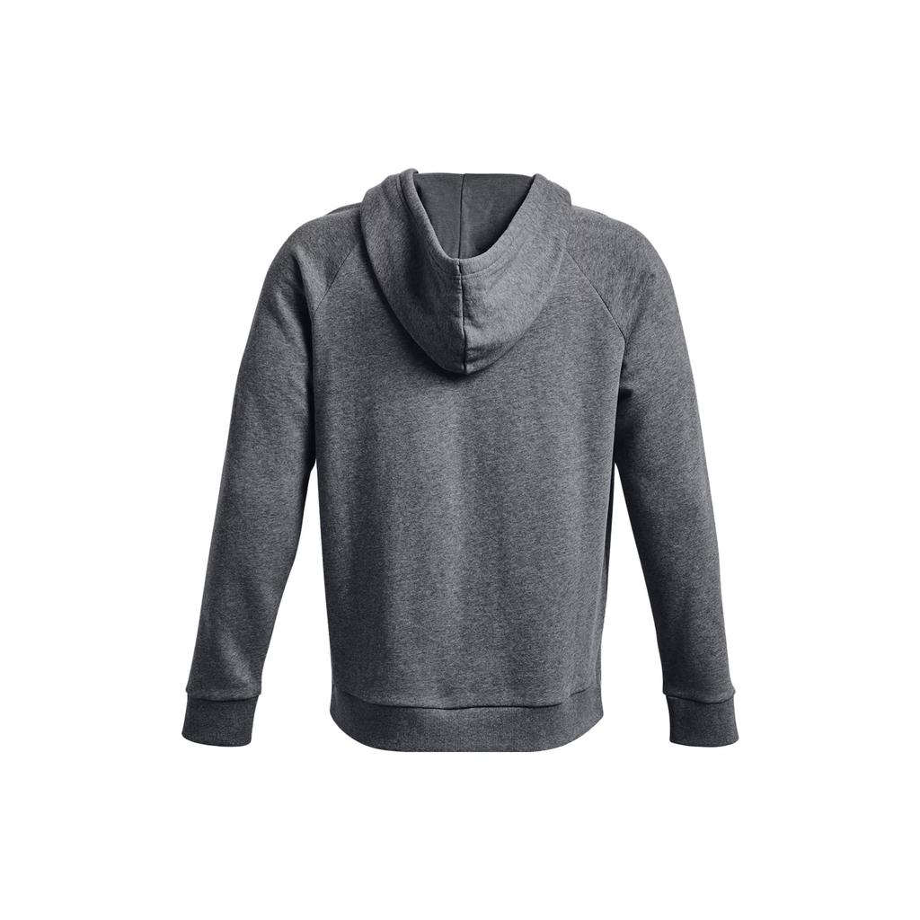 Under Armour Rival Fleece Full-Zip Solid Color Hoodie Men Sweatshirt Gray 1379863-012