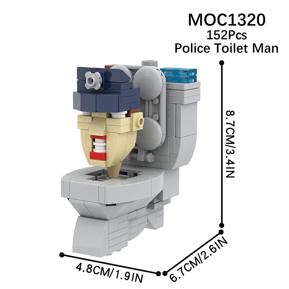 Skibidi Toilet Man vs Monitor Building Blocks The Audio and Camera Man Toys for Kids Adults Game Fans (127/263 шт.)