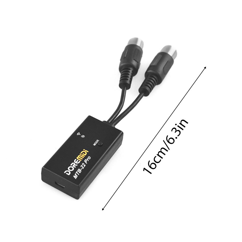 5 Pin MIDI Adapter MIDI To Wireless BT 5.0 Adapter MIDI IN MIDI OUT Anti-interference MIDI Device