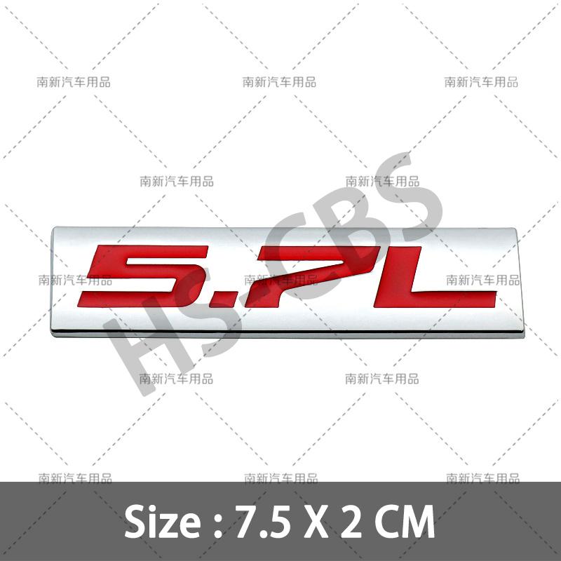 fsbn3 3D Metal 4.0L 4.6L 4.7L 5.0L 5.3L 5.7L Car Rear Trunk Emblem Badge For Jepp Dodge Volvo Ford Cadillac Chevrolet Honda Toyota