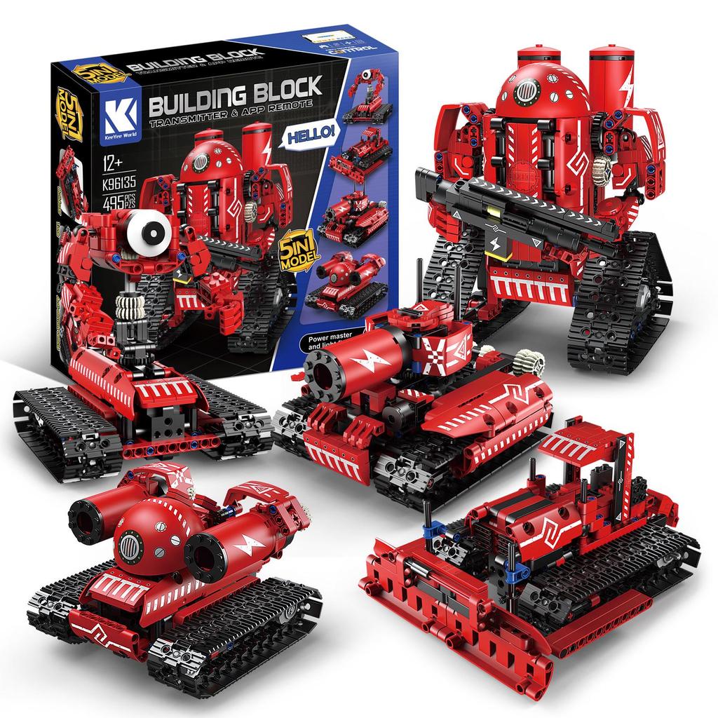Kaiyu Kids' Remote Control Robot Car Toy - Compatible with Lego, Programmable, with Electric Assembly Building Blocks