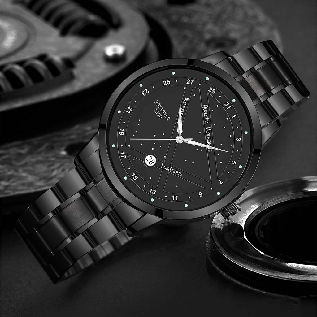 Men's Minimalist Watch Classic Business Watch Large Dial Men's Watch Hands Quartz Men's Watch Round Men's Watch