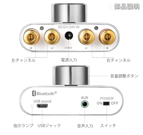 KTSO Bluetooth Усилитель мощности, Стерео Аудио Усилитель, Усилитель Низких Частот, HI-FI, Высокая Выходная Мощность, 100 Вт, Высокие и Низкие Тона, Ультра-Компактный и Легкий, M