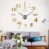 3D Wall Clock Mirror Wall Stickers Creative DIY Wall Clocks Removable Art Decal Sticker