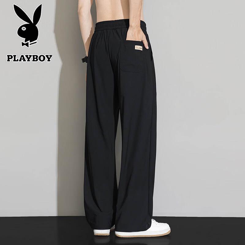 PLAYBOY Мужские повседневные брюки из ледяного шелка