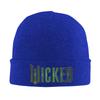 Wicked Movie Logo Emerald Green Beanie Hats  Knit Hat Men Women Street Warm Caps Spring Hippie Design Bonnet Hats