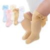 Cute Bowknot Infant Baby Socks Cotton Bows Girls Knee Socks Spring Summer Mesh Kids Infant Toddler Knee High Socks Sokken 0-2Y
