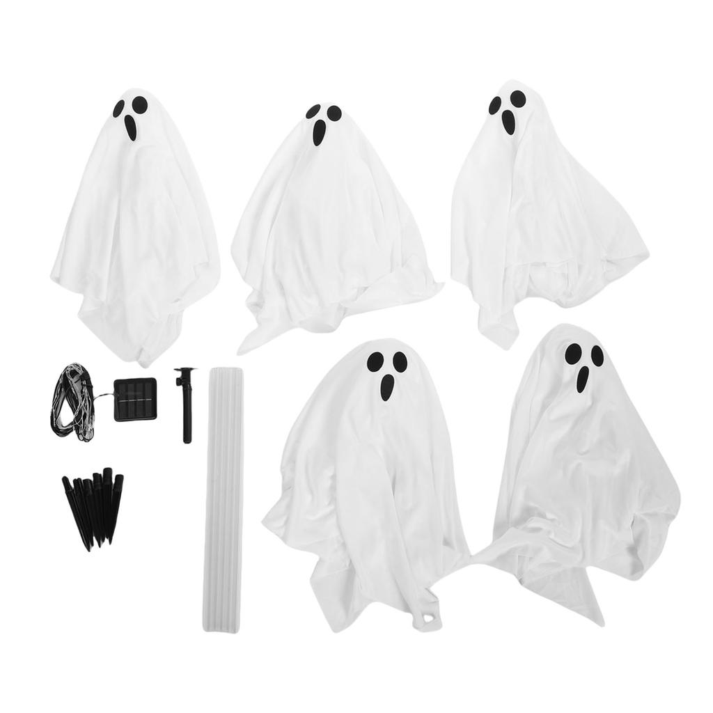 Ghost Pathway Lights with Stakes 8 Lighting Modes Water Proof Light Up Ghosts Stakes for Yard Lawn Party