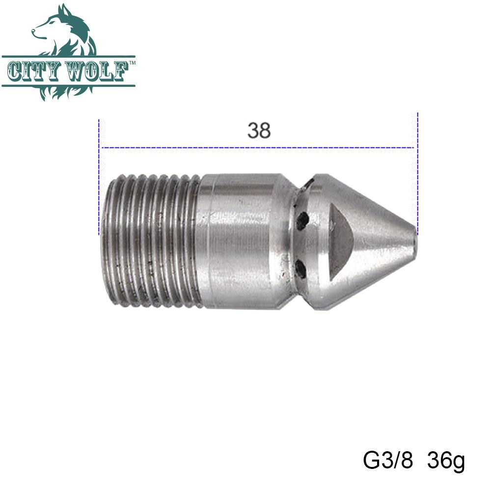 Мойка высокого давления для чистки труб, распылительная насадка для стиральной машины из нержавеющей стали, садовые принадлежности City Wolf