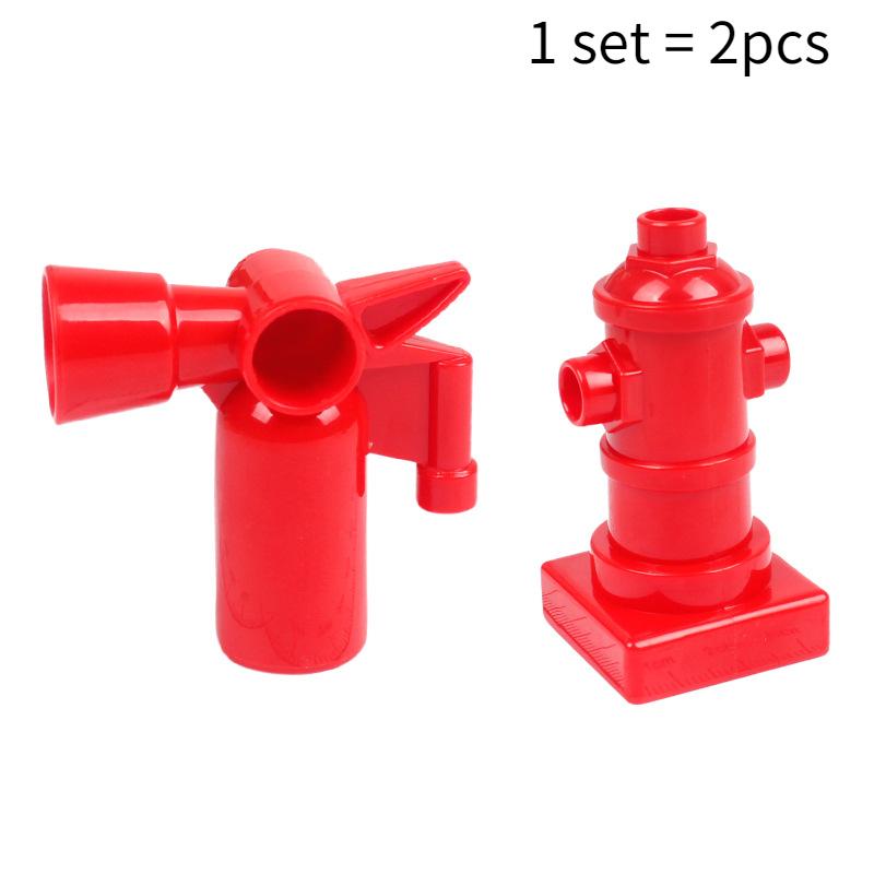 Большие строительные блоки Аксессуары Железнодорожные пути Дорожные знаки Светофор Дорожное заграждение Парковочный столб Забор Совместимые Серия для улицы Детские игрушки